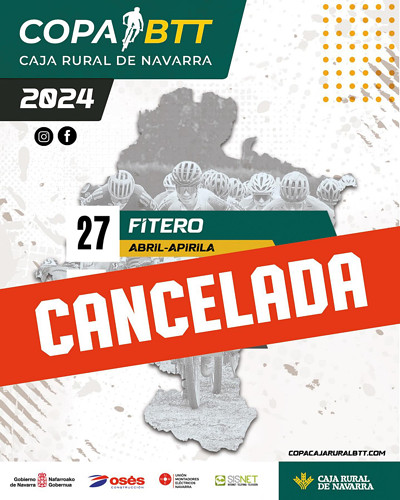 Cartel Copa Caja Rural BTT 2024 Fitero cancelada